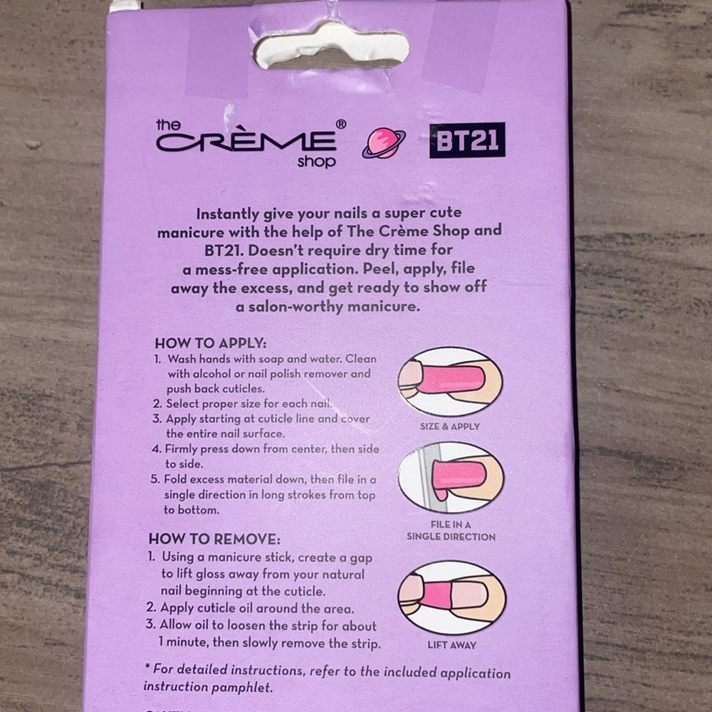 THE CRÈME SHOP BT21: Koya GEL NAIL STRIPS (SET OF 35) - Picture 4 of 5